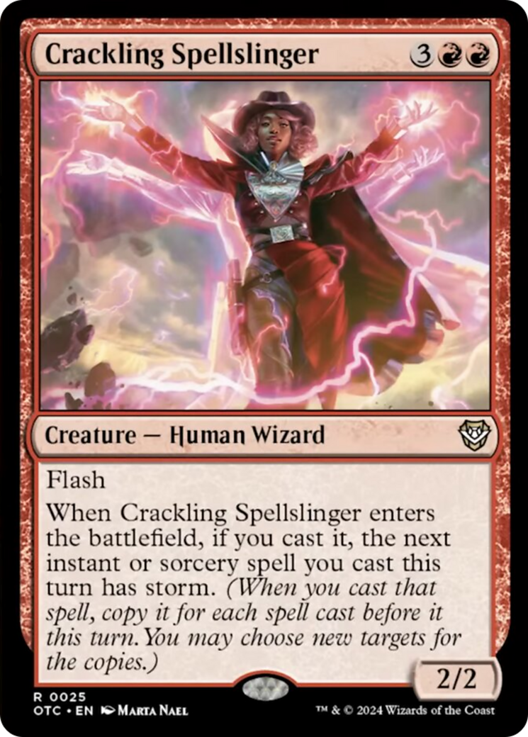 Crackling Spellslinger [Outlaws of Thunder Junction Commander] | PLUS EV GAMES 