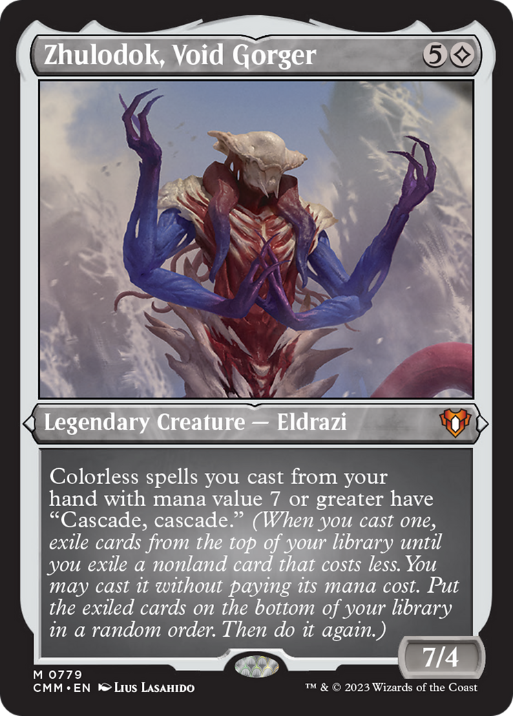 Zhulodok, Void Gorger (Display Commander) (Foil Etched) [Commander Masters] | PLUS EV GAMES 