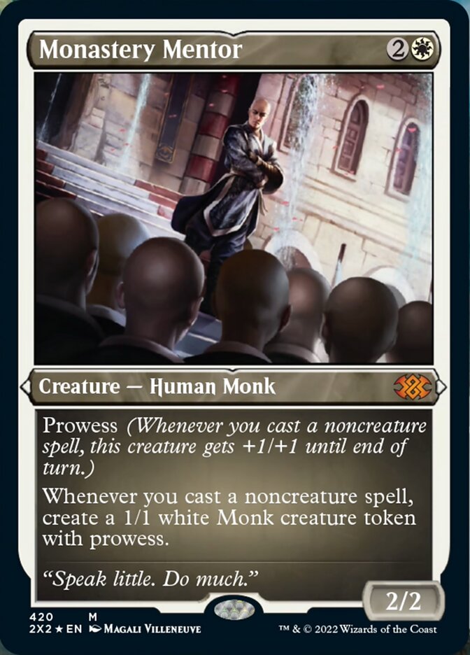 Monastery Mentor (Foil Etched) [Double Masters 2022] | PLUS EV GAMES 