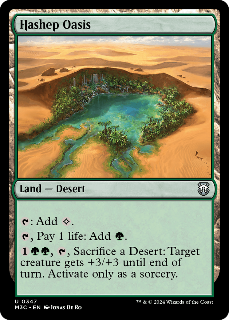 Hashep Oasis (Ripple Foil) [Modern Horizons 3 Commander] | PLUS EV GAMES 