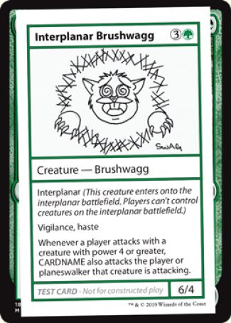 Interplanar Brushwagg (2021 Edition) [Mystery Booster Playtest Cards] | PLUS EV GAMES 