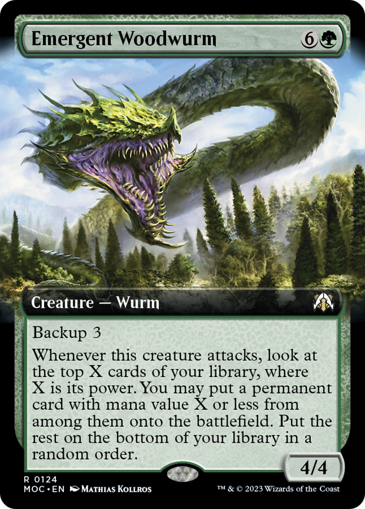 Emergent Woodwurm (Extended Art) [March of the Machine Commander] | PLUS EV GAMES 