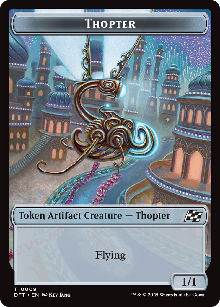 Golem (0015) // Thopter (0009) Double-Sided Token [Aetherdrift Tokens] | PLUS EV GAMES 