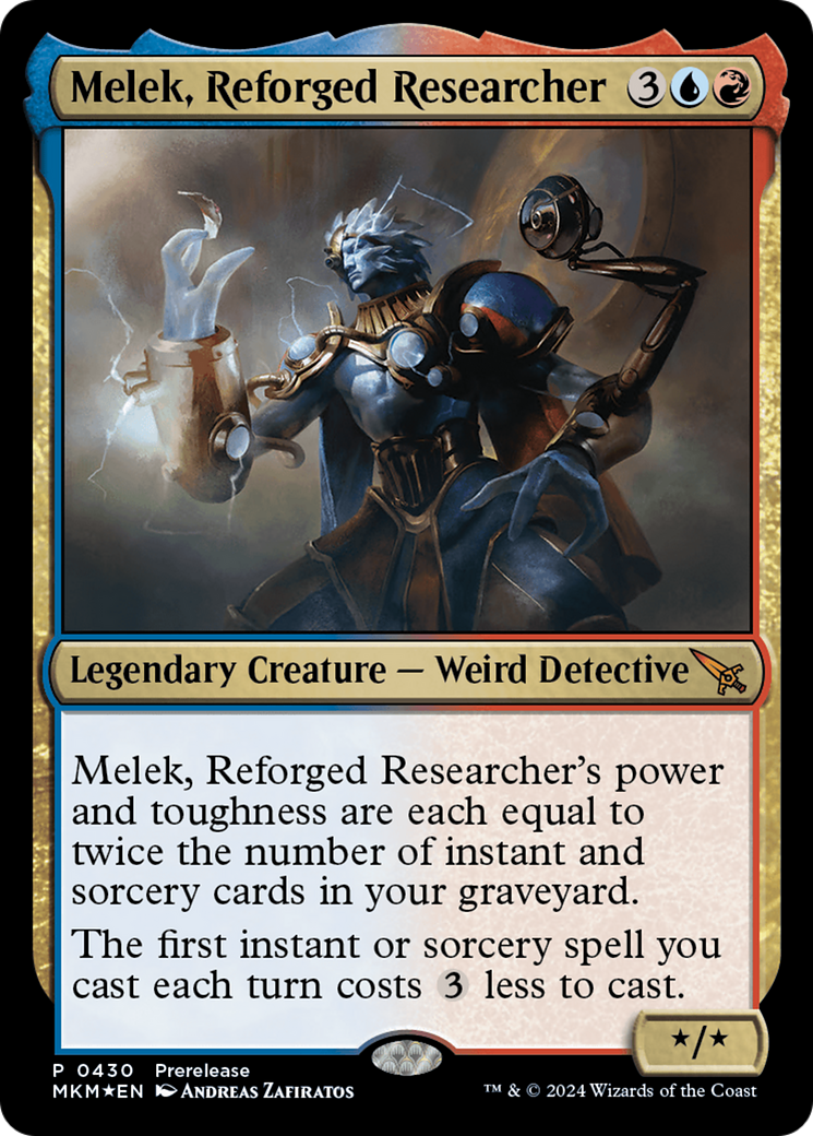 Melek, Reforged Researcher [Murders at Karlov Manor Prerelease Promos] | PLUS EV GAMES 