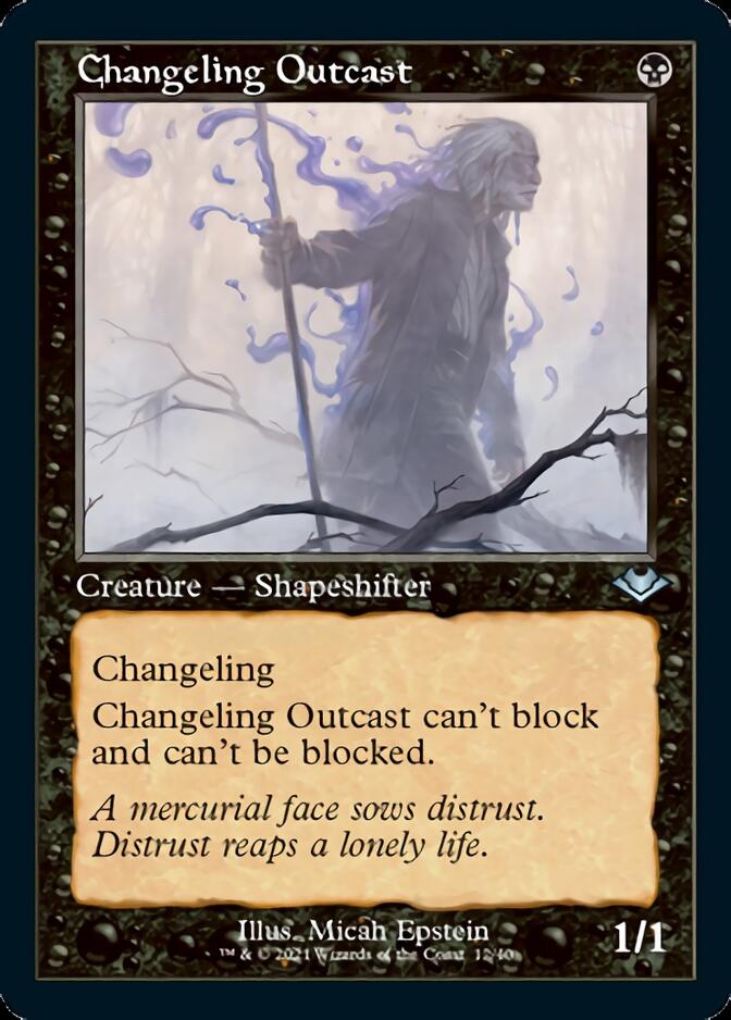 Changeling Outcast (Retro Foil Etched) [Modern Horizons] | PLUS EV GAMES 