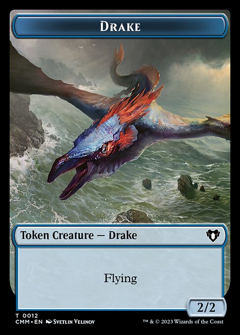 Spirit (0010) // Drake Double-Sided Token [Commander Masters Tokens] | PLUS EV GAMES 