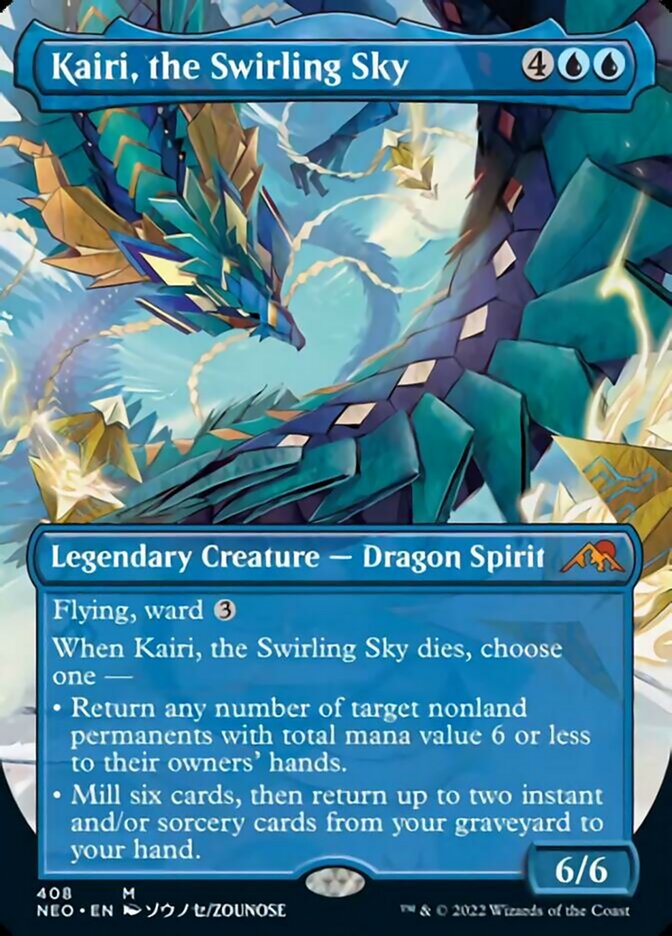 Kairi, the Swirling Sky (Borderless Alternate Art) [Kamigawa: Neon Dynasty] | PLUS EV GAMES 