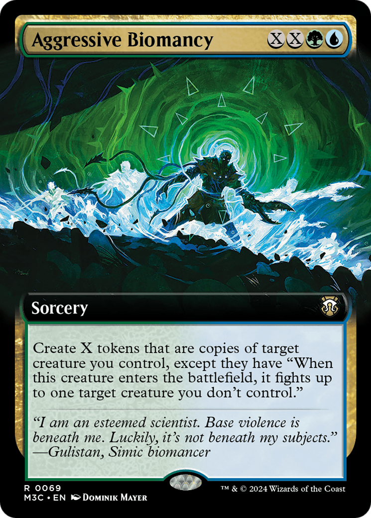 Aggressive Biomancy (Extended Art) (Ripple Foil) [Modern Horizons 3 Commander] | PLUS EV GAMES 