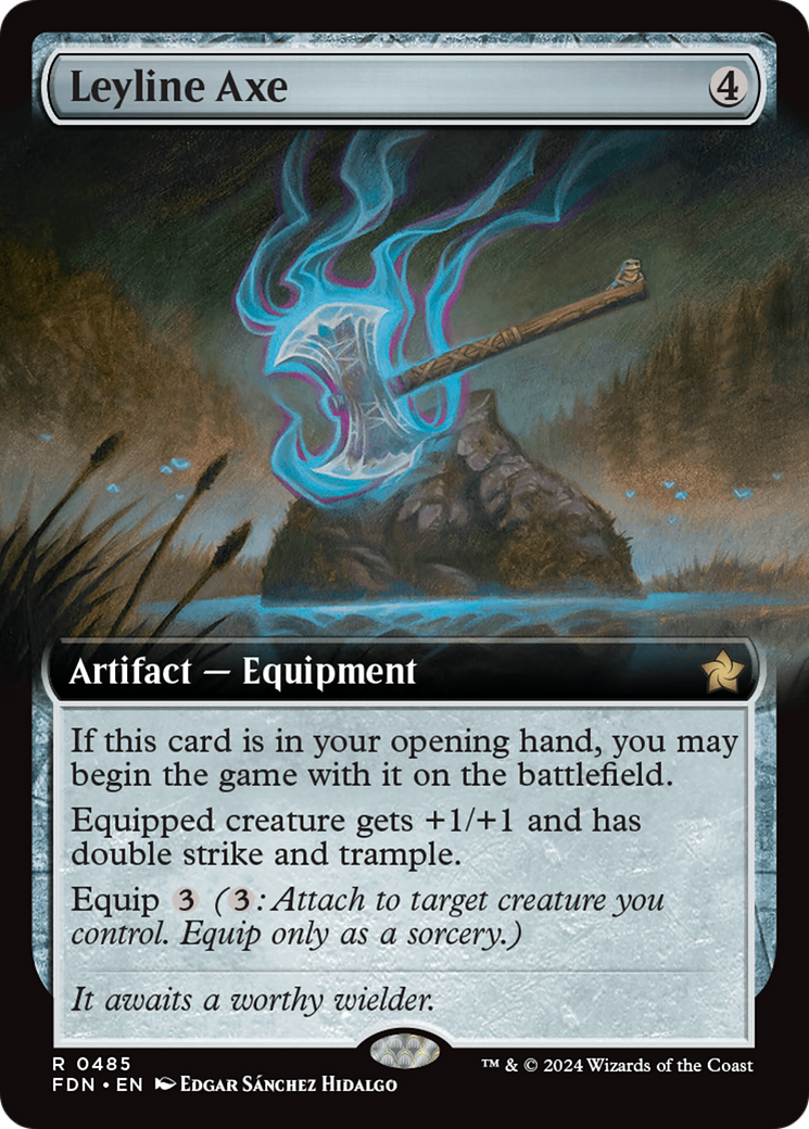 Leyline Axe (Extended Art) [Foundations] | PLUS EV GAMES 