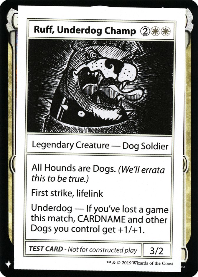 Ruff, Underdog Champ [Mystery Booster Playtest Cards] | PLUS EV GAMES 