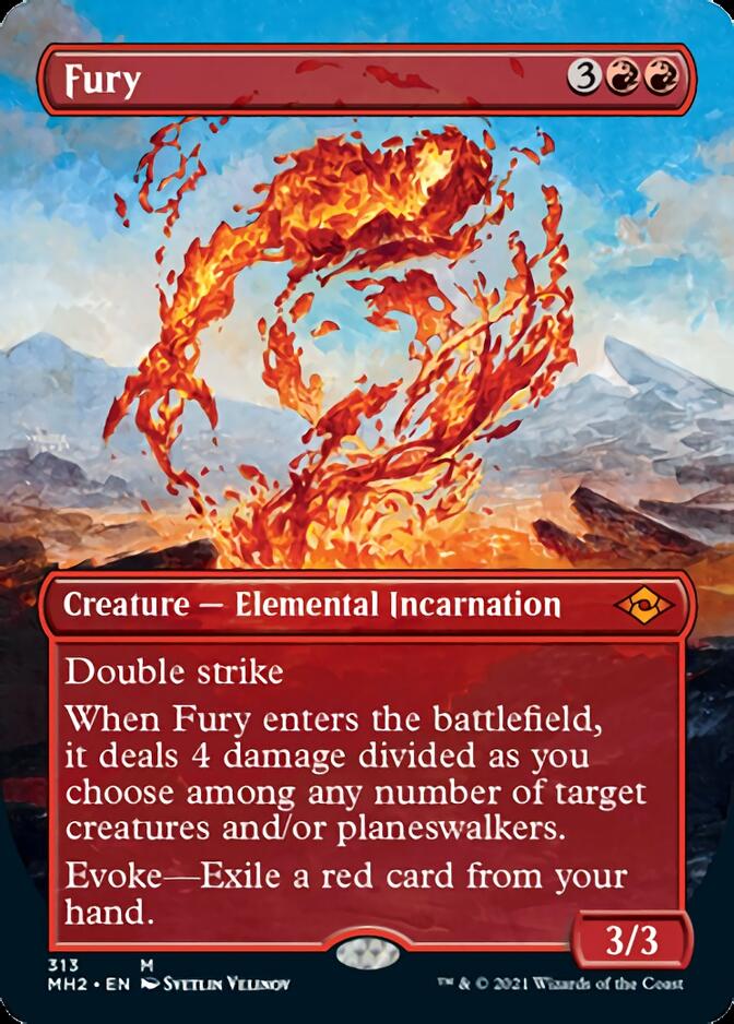 Fury (Borderless Alternate Art) [Modern Horizons 2] | PLUS EV GAMES 