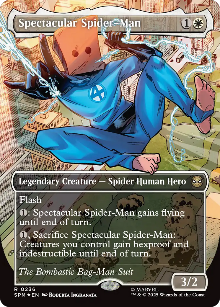 Spectacular Spider-Man (0236) (Borderless) (Textured Foil) [Marvel's Spider-Man] | PLUS EV GAMES 