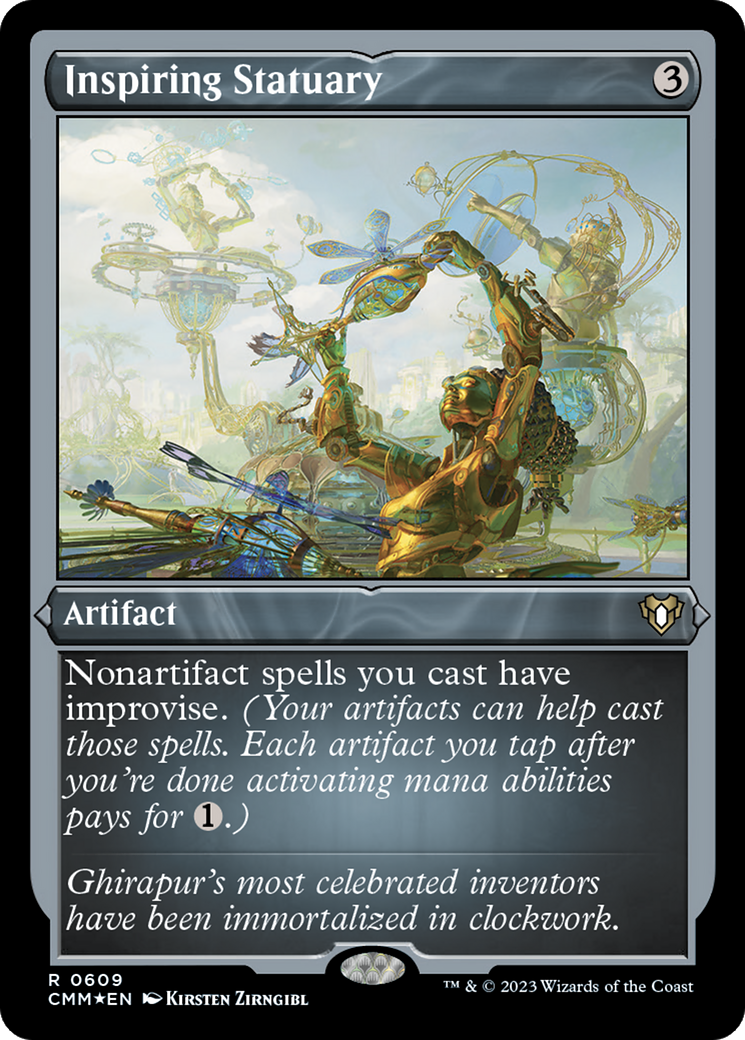 Inspiring Statuary (Foil Etched) [Commander Masters] | PLUS EV GAMES 