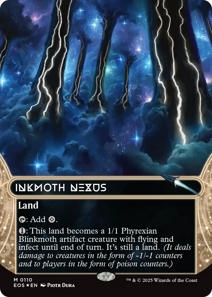 Inkmoth Nexus (0110) (Borderless) (Galaxy Foil) [Edge of Eternities: Stellar Sights] | PLUS EV GAMES 
