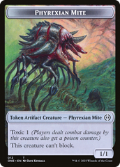 Phyrexian Mite Token (012) // Phyrexian Golem Double-Sided Token [Phyrexia: All Will Be One Tokens] | PLUS EV GAMES 