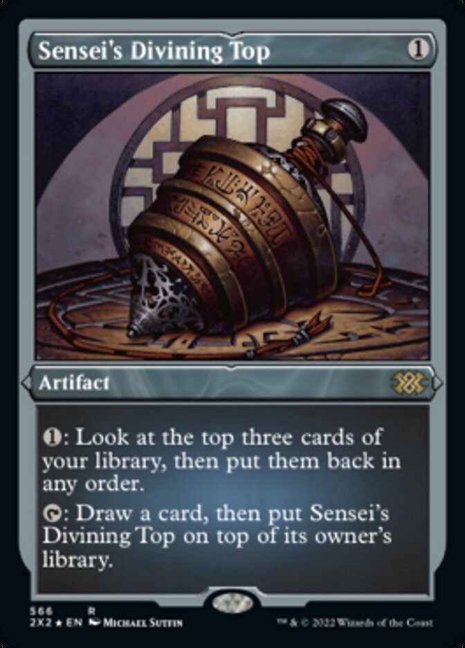 Sensei's Divining Top (Foil Etched) [Double Masters 2022] | PLUS EV GAMES 