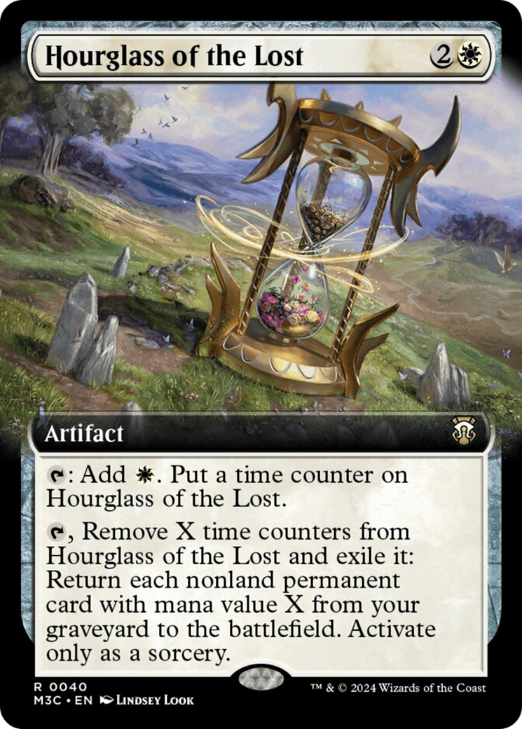 Hourglass of the Lost (Extended Art) (Ripple Foil) [Modern Horizons 3 Commander] | PLUS EV GAMES 