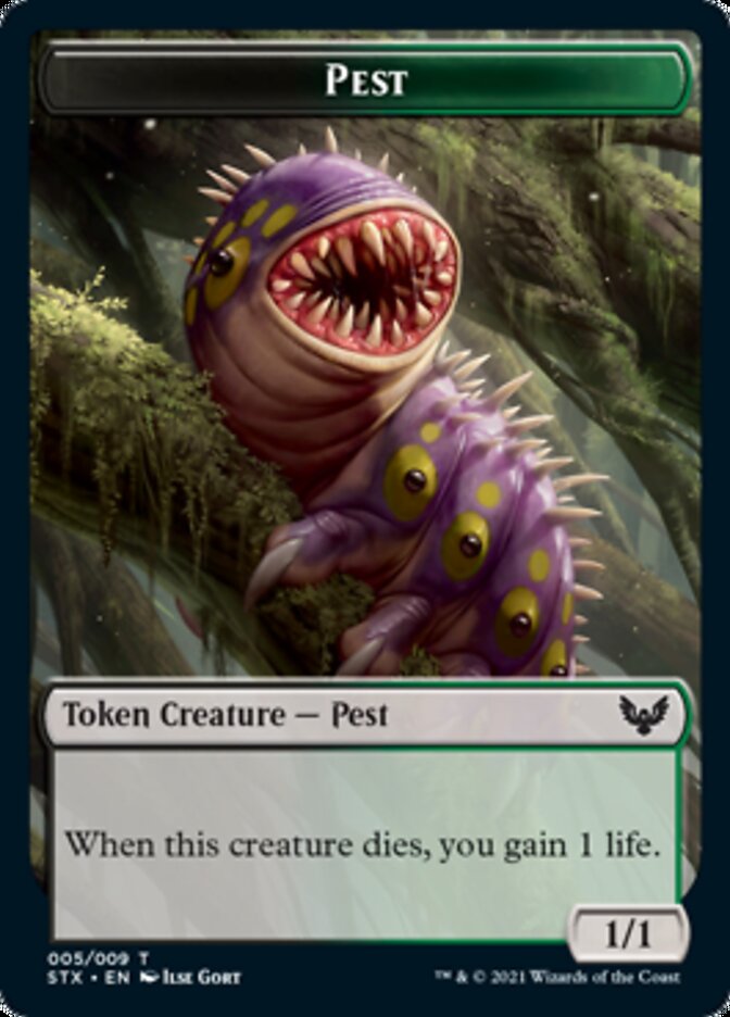 Spirit // Pest Double-Sided Token [Strixhaven: School of Mages Tokens] | PLUS EV GAMES 