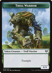 Human Warrior // Troll Warrior Double-Sided Token [Kaldheim Tokens] | PLUS EV GAMES 