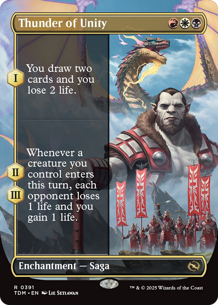 Thunder of Unity (Borderless) [Tarkir: Dragonstorm] | PLUS EV GAMES 