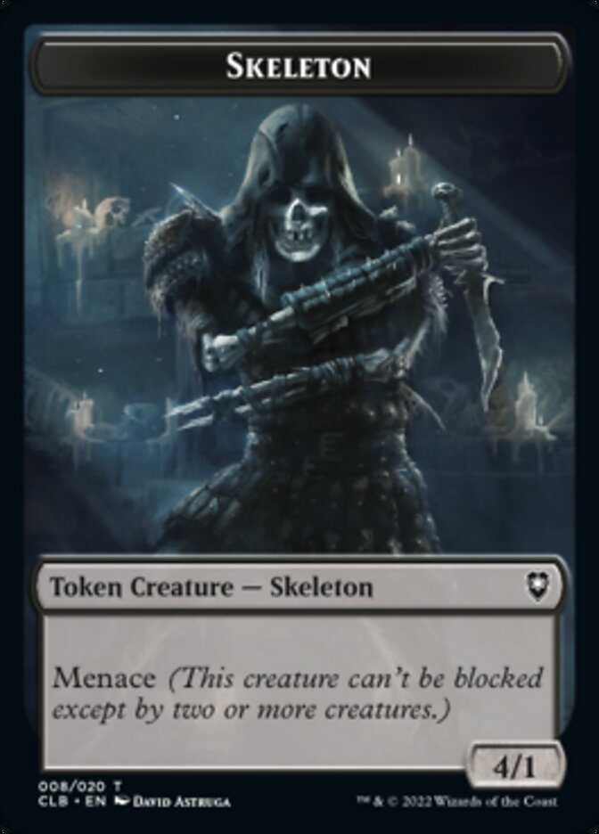 Skeleton Token [Commander Legends: Battle for Baldur's Gate Tokens] | PLUS EV GAMES 
