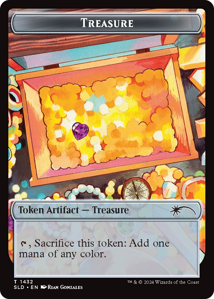 Treasure Token (1432) (Rainbow Foil) [Secret Lair Drop Series] | PLUS EV GAMES 