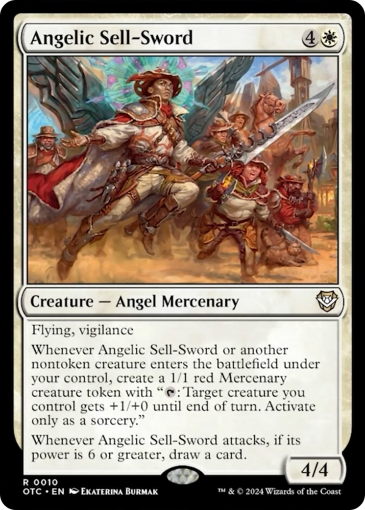 Angelic Sell-Sword [Outlaws of Thunder Junction Commander] | PLUS EV GAMES 