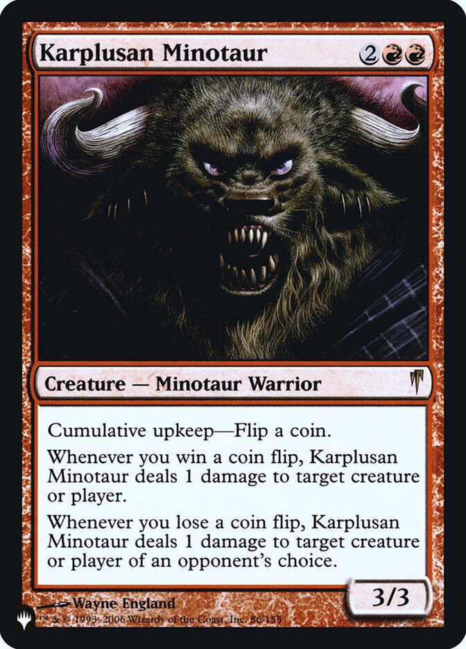 Karplusan Minotaur [Secret Lair: Heads I Win, Tails You Lose] | PLUS EV GAMES 