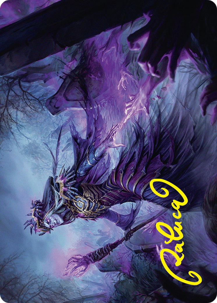 Zul Ashur, Lich Lord Art Card (10/54) (Gold-Stamped Signature) [Foundations Art Series] | PLUS EV GAMES 