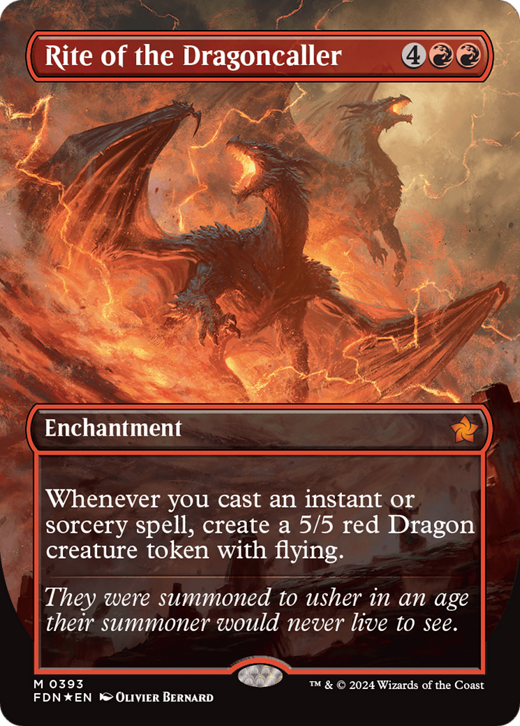 Rite of the Dragoncaller (Mana Foil) [Foundations] | PLUS EV GAMES 