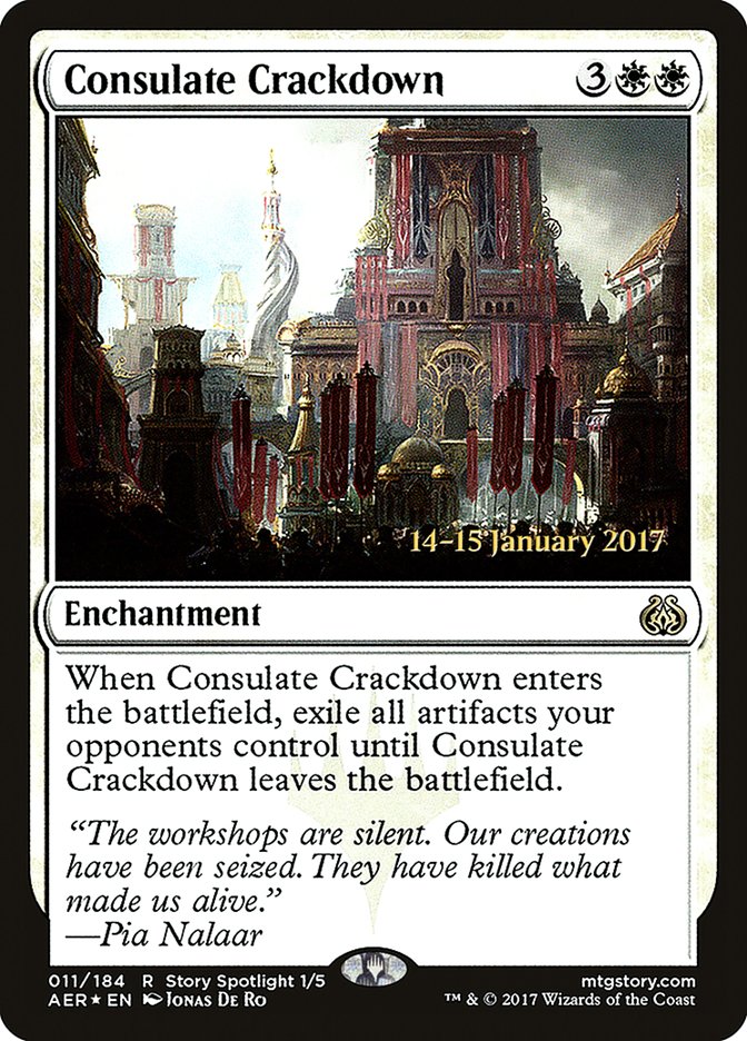 Consulate Crackdown [Aether Revolt Prerelease Promos] | PLUS EV GAMES 