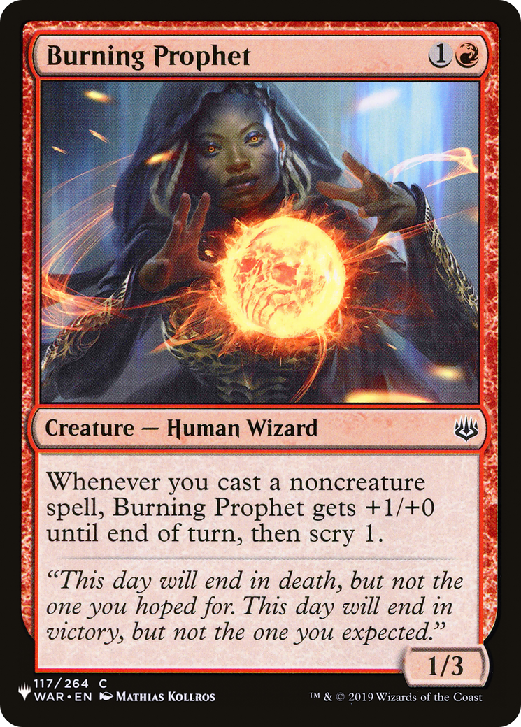 Burning Prophet [The List Reprints] | PLUS EV GAMES 