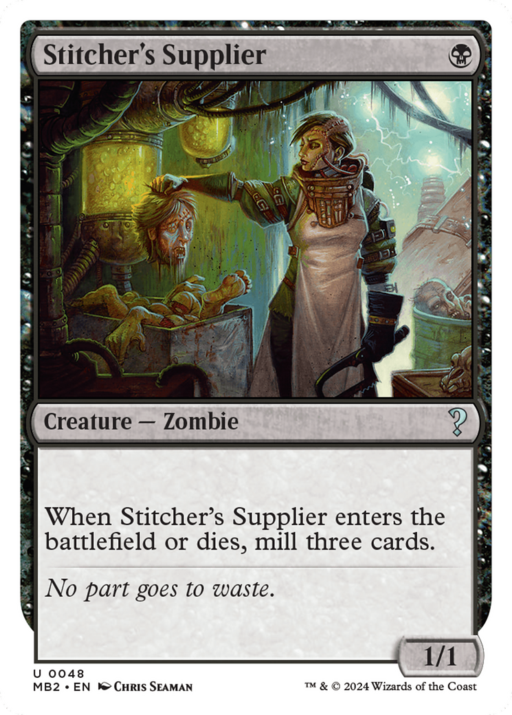 Stitcher's Supplier (White Border) [Mystery Booster 2] | PLUS EV GAMES 