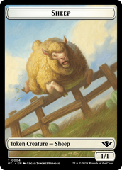 Sheep // Plot Double-Sided Token [Outlaws of Thunder Junction Tokens] | PLUS EV GAMES 