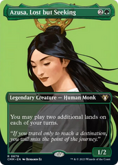 Azusa, Lost but Seeking (Borderless Profile) [Commander Masters] | PLUS EV GAMES 