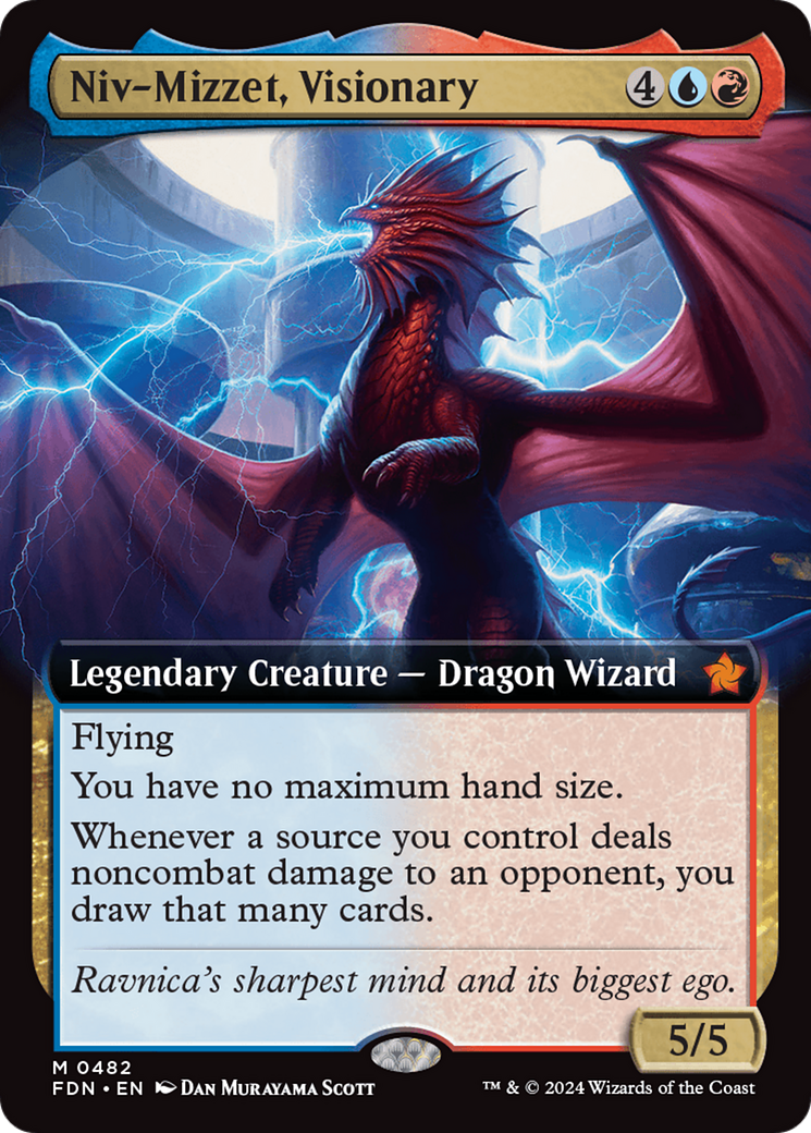 Niv-Mizzet, Visionary (Extended Art) [Foundations] | PLUS EV GAMES 