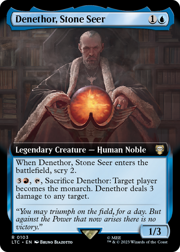 Denethor, Stone Seer (Extended Art) [The Lord of the Rings: Tales of Middle-Earth Commander] | PLUS EV GAMES 