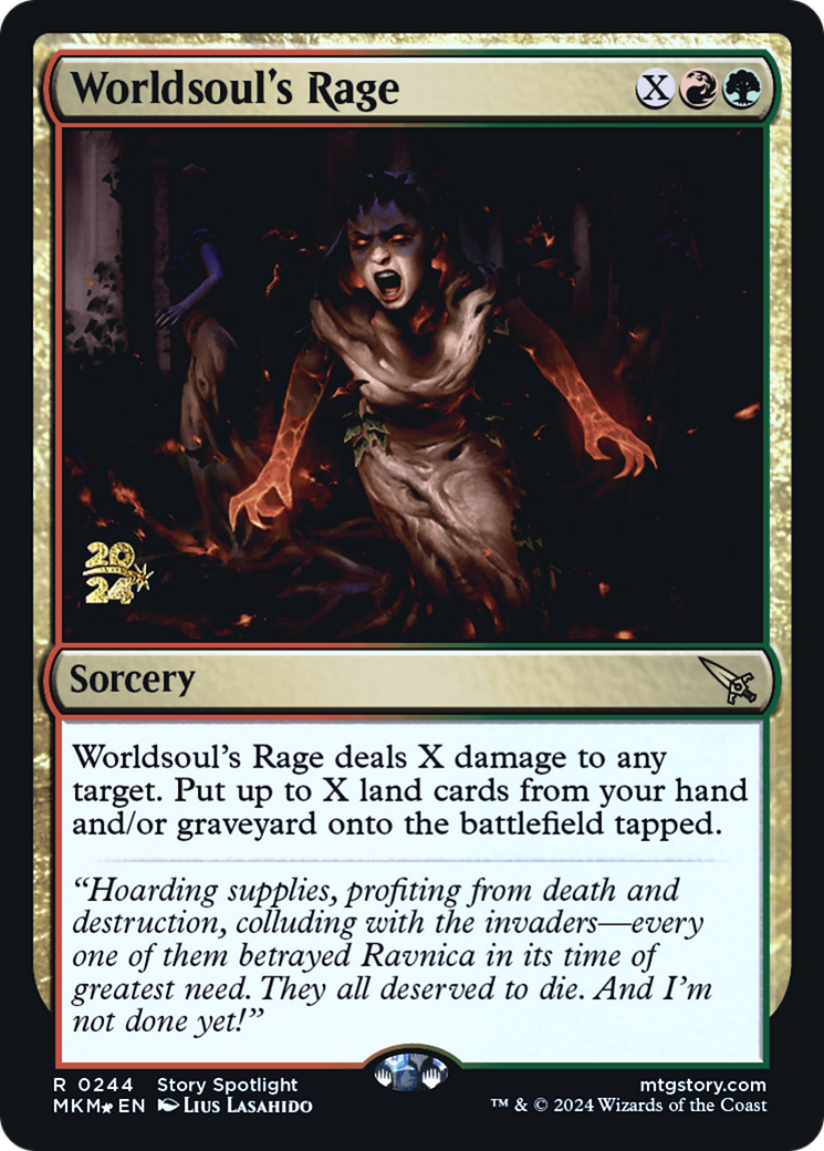 Worldsoul's Rage [Murders at Karlov Manor Prerelease Promos] | PLUS EV GAMES 