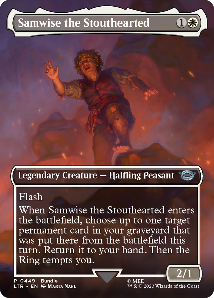Samwise the Stouthearted (Borderless Alternate Art) [The Lord of the Rings: Tales of Middle-Earth] | PLUS EV GAMES 
