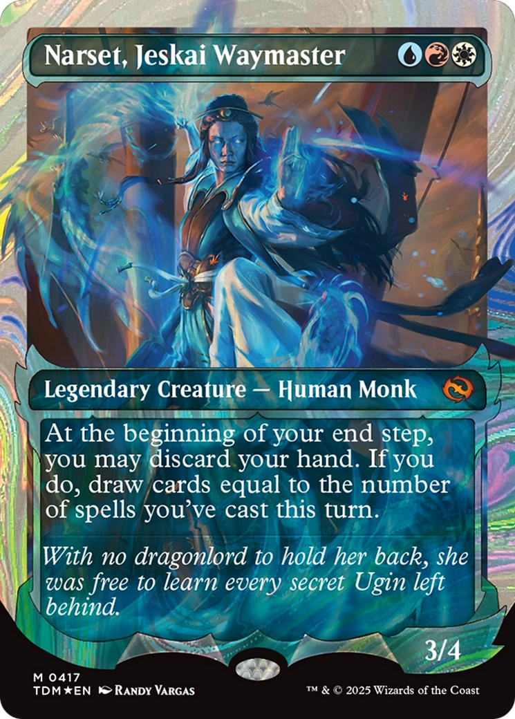 Narset, Jeskai Waymaster (Showcase) (Halo Foil) [Tarkir: Dragonstorm] | PLUS EV GAMES 