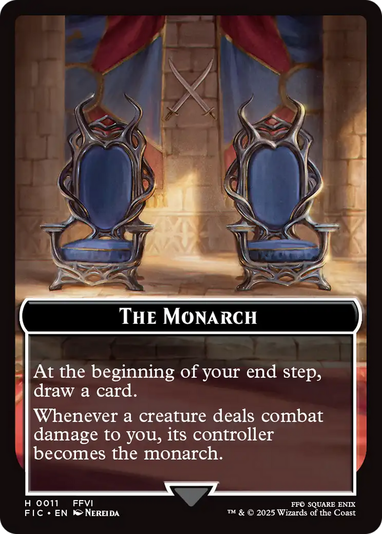 The Blackjack // The Monarch Double-Sided Token (Surge Foil) [FINAL FANTASY Commander Tokens] | PLUS EV GAMES 