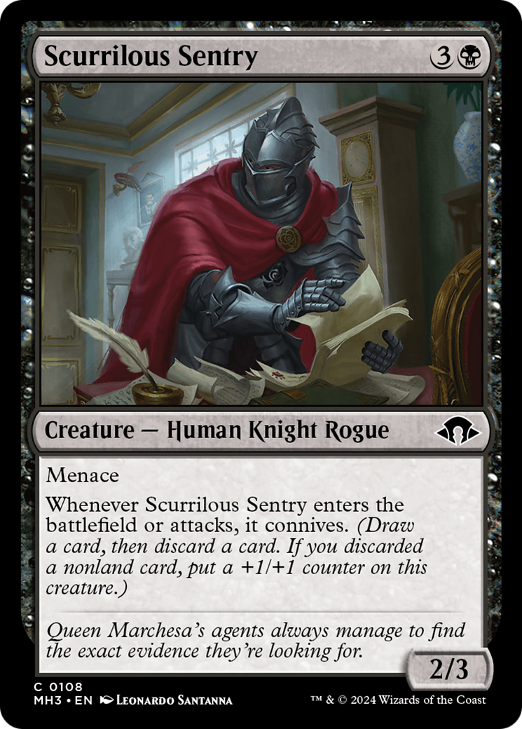 Scurrilous Sentry [Modern Horizons 3] | PLUS EV GAMES 