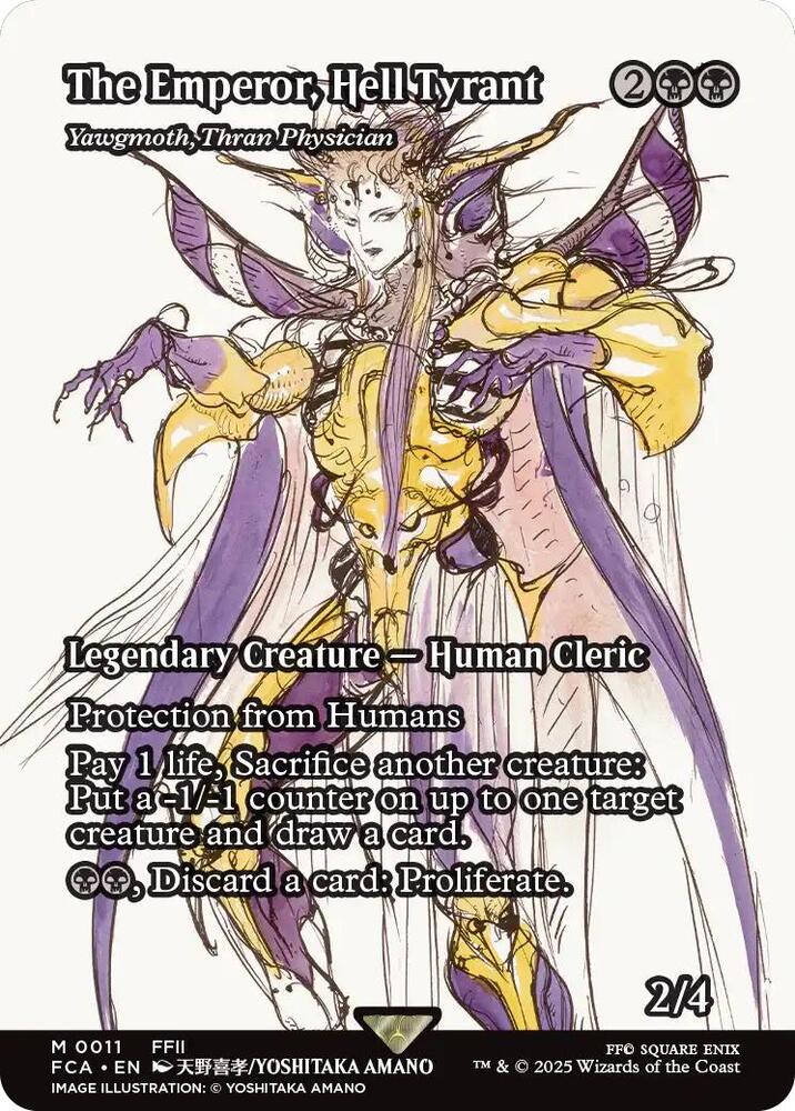 The Emperor, Hell Tyrant - Yawgmoth, Thran Physician (Showcase) [FINAL FANTASY : Through the Ages] | PLUS EV GAMES 