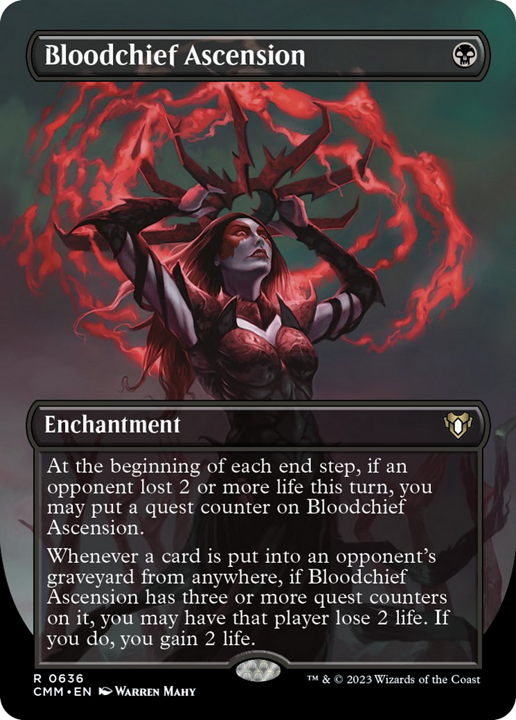 Bloodchief Ascension (Borderless Alternate Art) [Commander Masters] | PLUS EV GAMES 