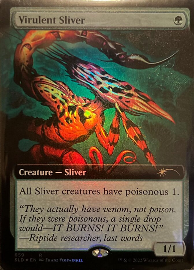 Virulent Sliver (Extended Art) [Secret Lair Drop Promos] | PLUS EV GAMES 