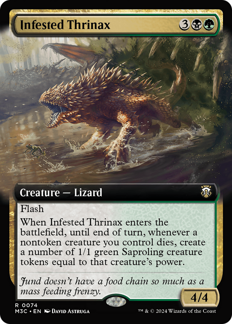 Infested Thrinax (Extended Art) (Ripple Foil) [Modern Horizons 3 Commander] | PLUS EV GAMES 