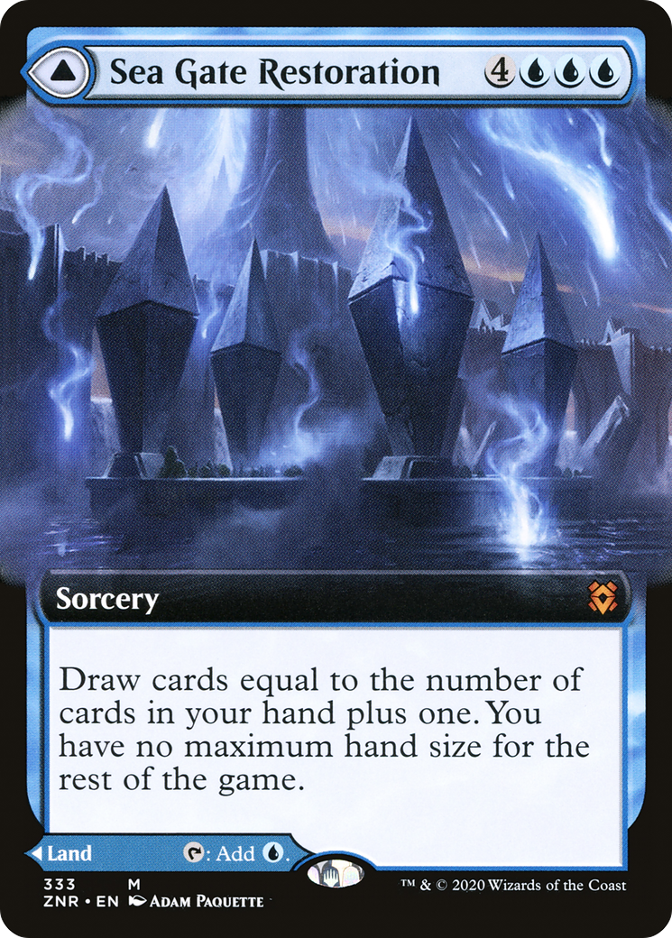 Sea Gate Restoration // Sea Gate, Reborn (Extended) [Zendikar Rising Extended Art]