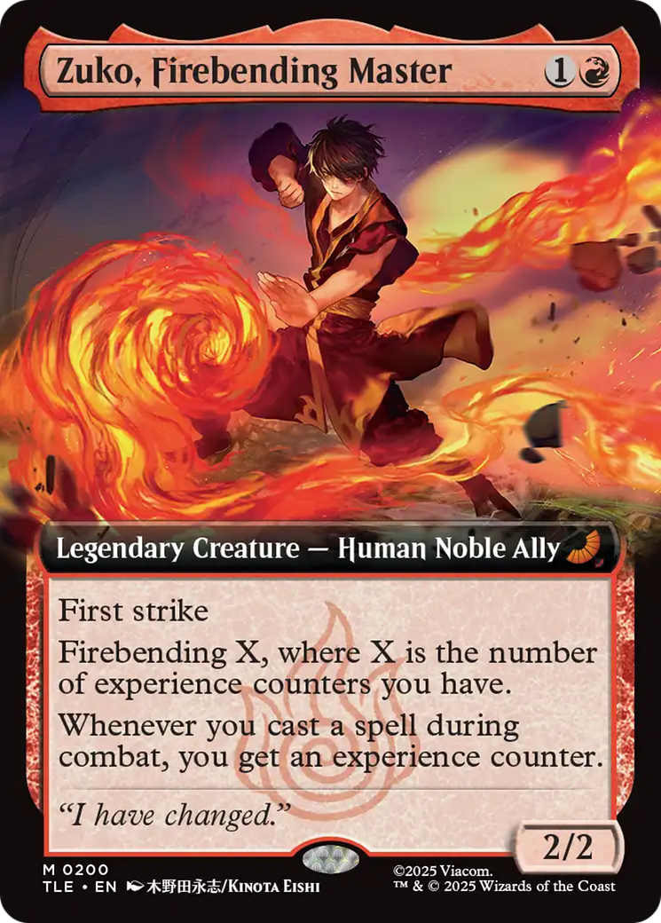 Zuko, Firebending Master (Extended Art) [Avatar: The Last Airbender: Eternal-Legal] | PLUS EV GAMES 