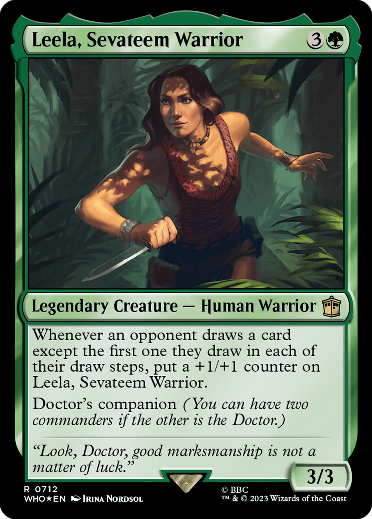 Leela, Sevateem Warrior (Surge Foil) [Doctor Who] | PLUS EV GAMES 