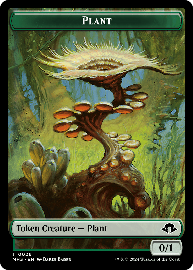 Plant (Ripple Foil) // Zombie Double-Sided Token [Modern Horizons 3 Tokens] | PLUS EV GAMES 